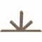 Ekena Millwork Saratoga Smooth Timber Gable Bracket, Douglas Fir, 48"W x 32"H x 1 1/2"D x 3 1/2"F, 16/12 Pitch GBW048X32X0204SAR00SDF - alternate 3